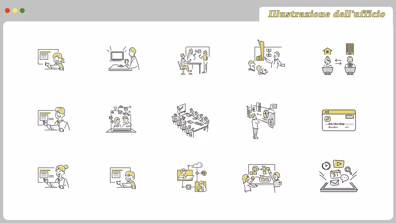 semplice illustrazione di ufficio