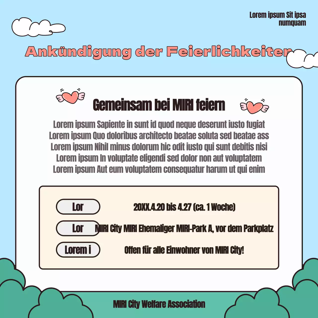 Förderung von Veranstaltungen zum Tag der Behindertenhilfe in den Farben Hellblau und Rot