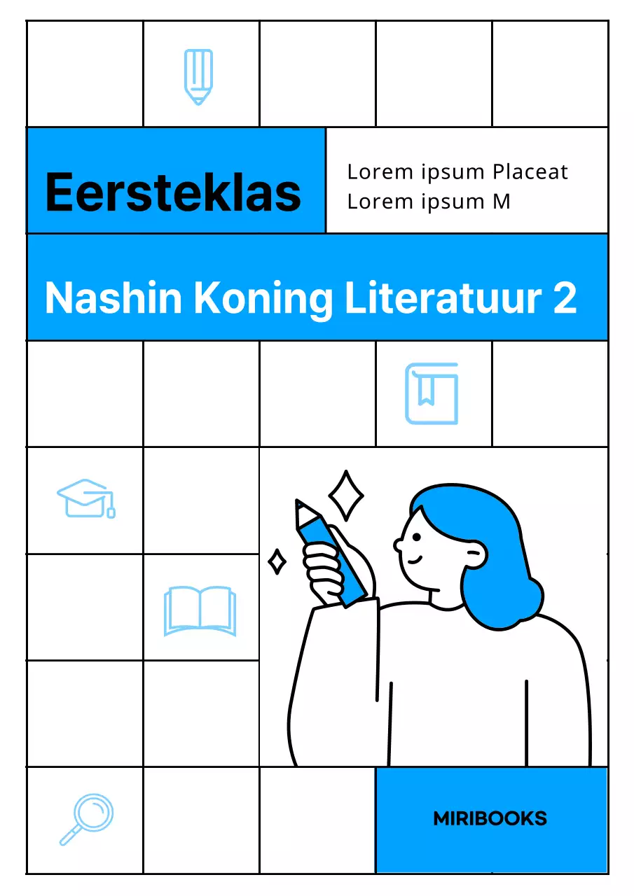 Mooie lichtblauwe en witte schoolwerkboeken