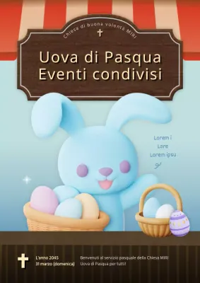 Promuovete il vostro evento pasquale in marrone e azzurro