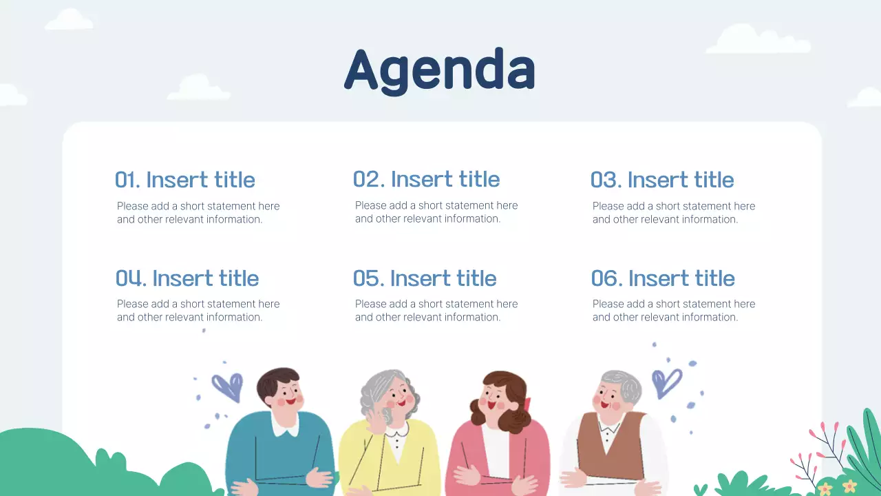 블루 모던 커뮤니티 초대 프레젠테이션