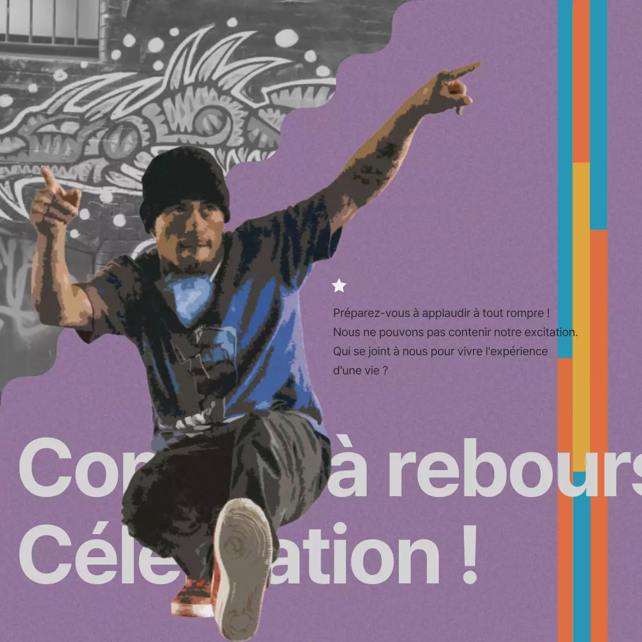 Publicité sportive vintage en vert et violet