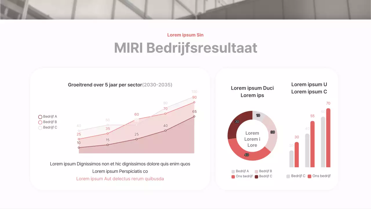 Een eenvoudige zakelijke prospectus in rood