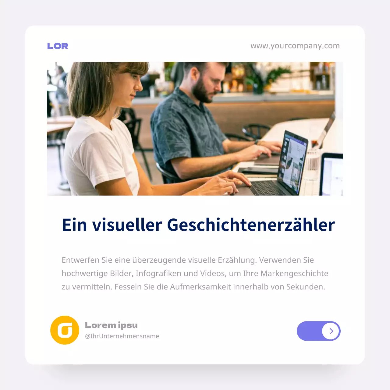 Weiß Lila Minimal Social Media Marketing Tipps Werbung