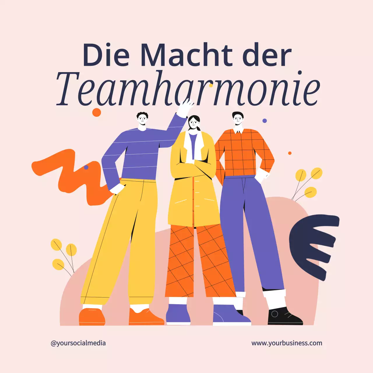 Beige und Lila Trendy Team Harmony Tipps & Leitfaden