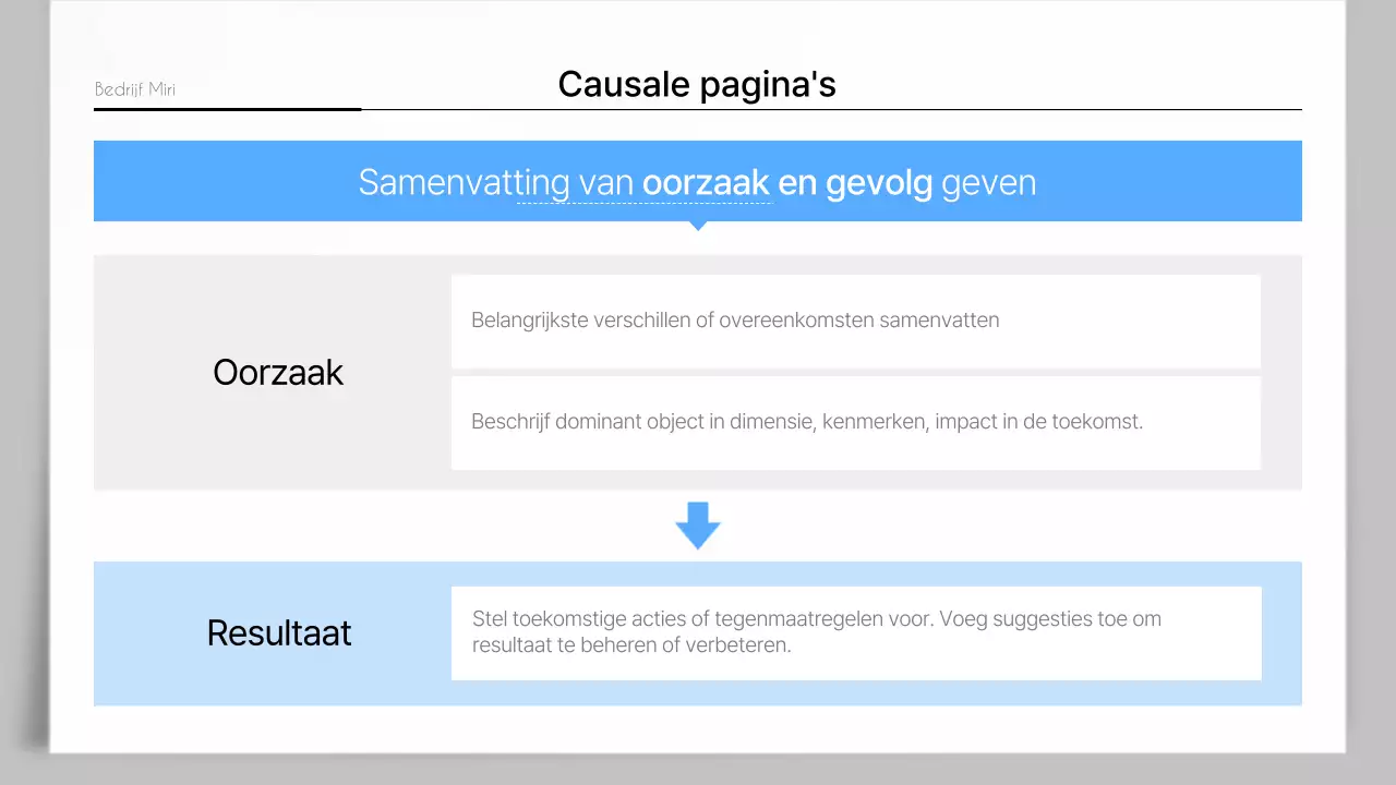 Een eenvoudig bedrijfsrapport in blauw en grijs