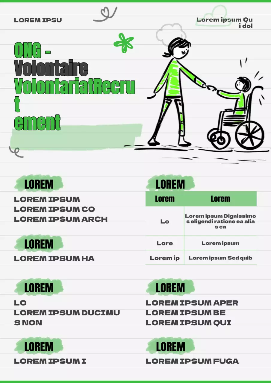 Un guide pour le recrutement d'une équipe de bénévoles d'ONG modernes en vert et noir