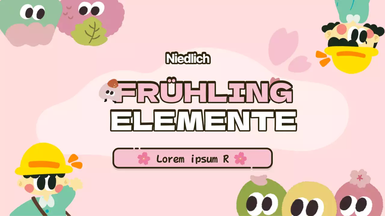 niedliche Frühlingselemente