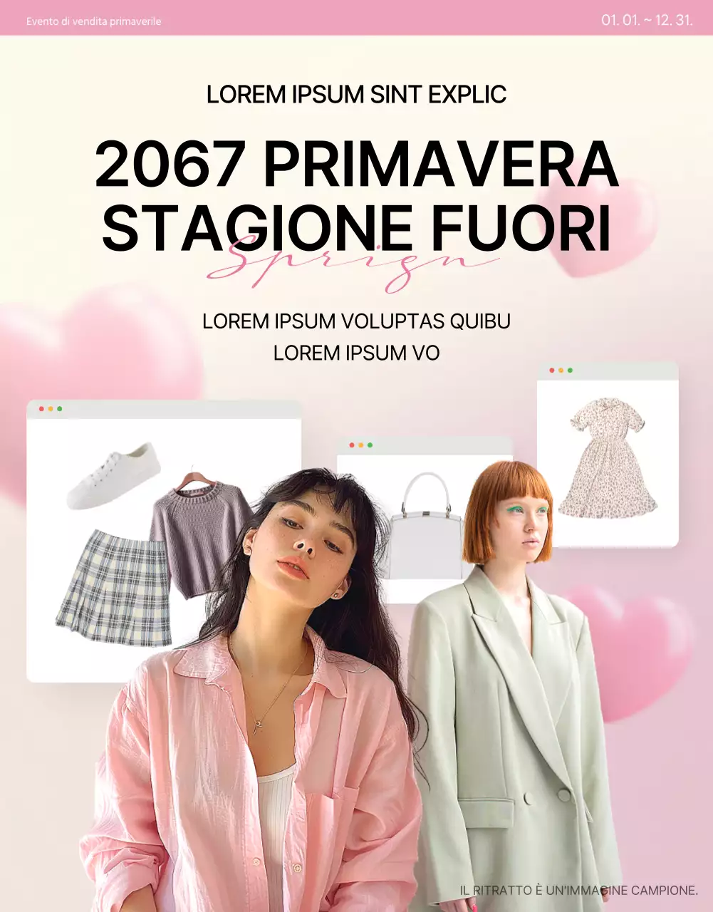 Promuovere una copertina trendy e alla moda in rosa
