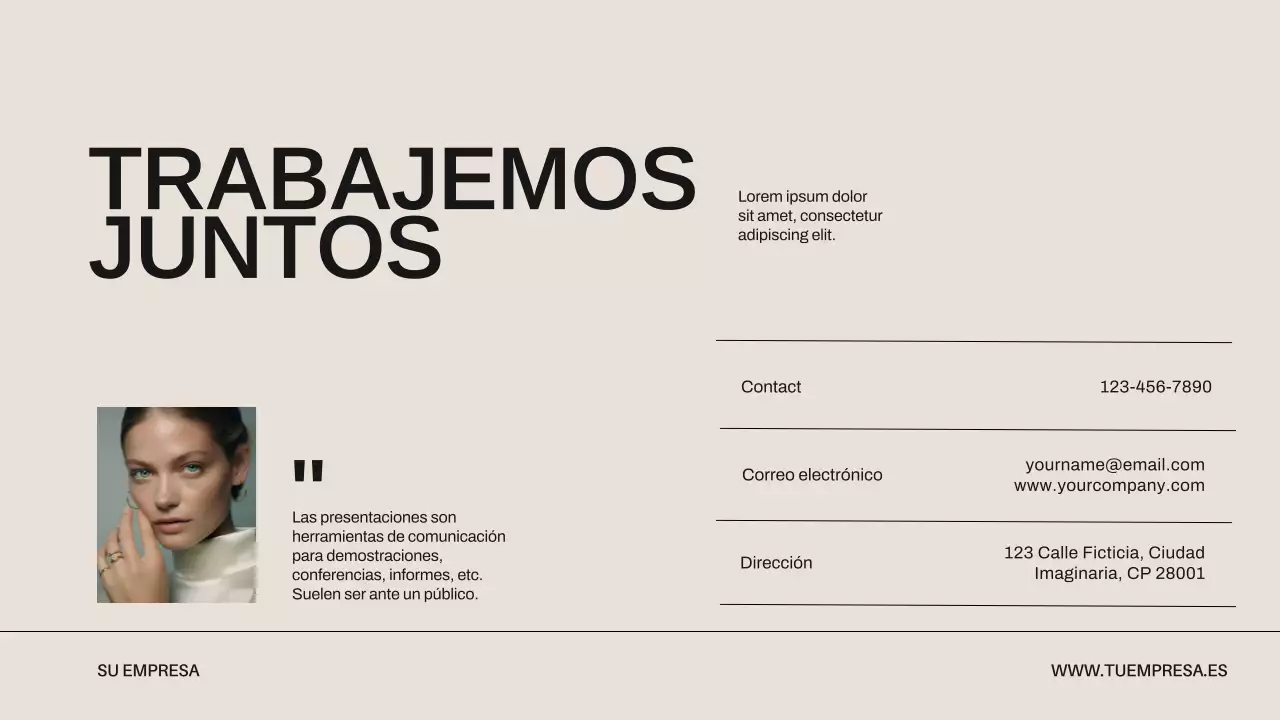 Cartera de diseño creativo minimalista en beige y negro