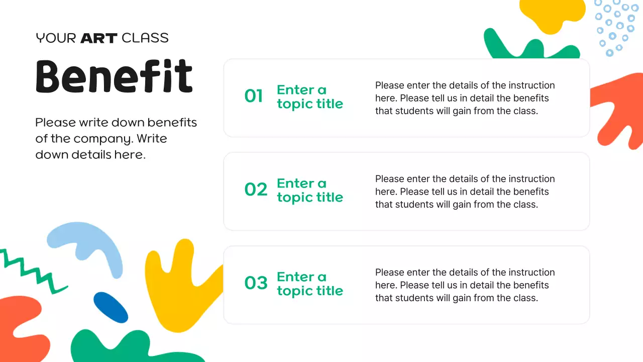 Colorful Playful Art Class Invitation Presentation