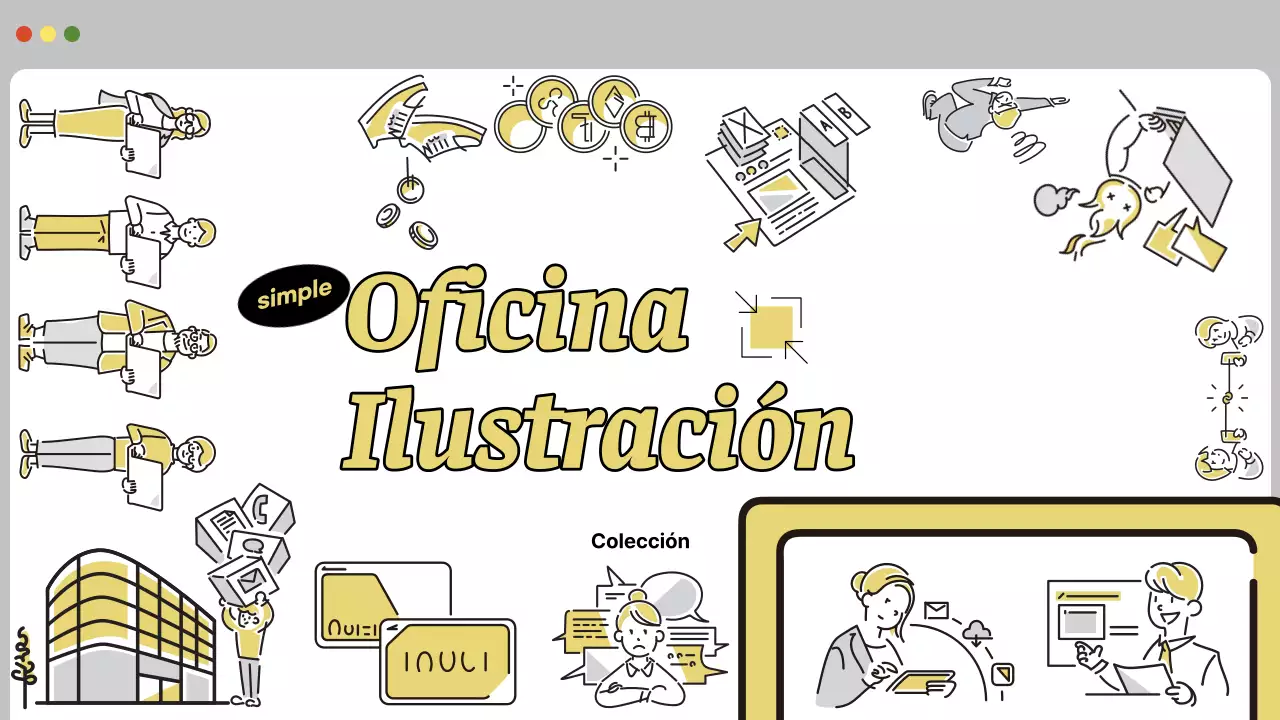 simple ilustración de oficina