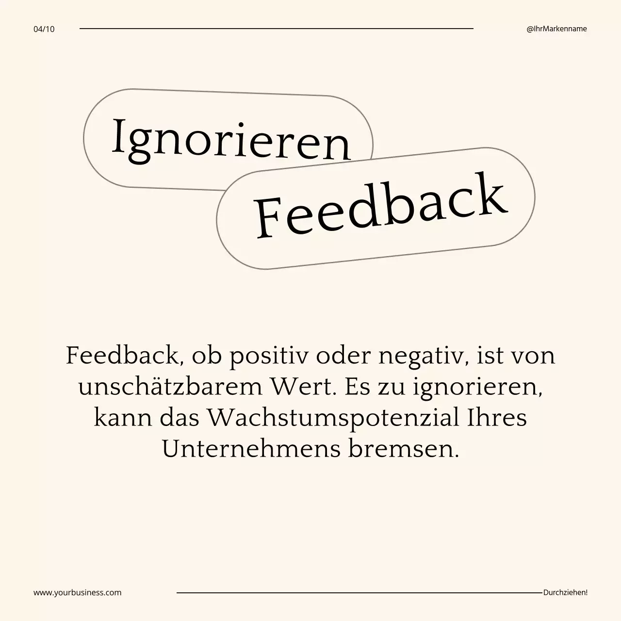 Beige und Schwarz Minimal Business Self-Growth Tips Guide