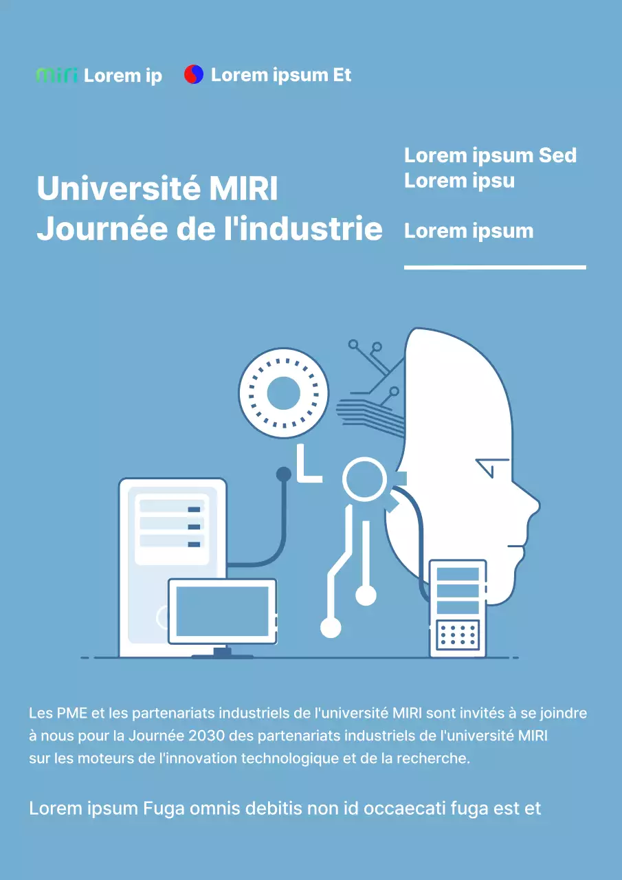 Guide de collaboration simple en blanc et bleu clair