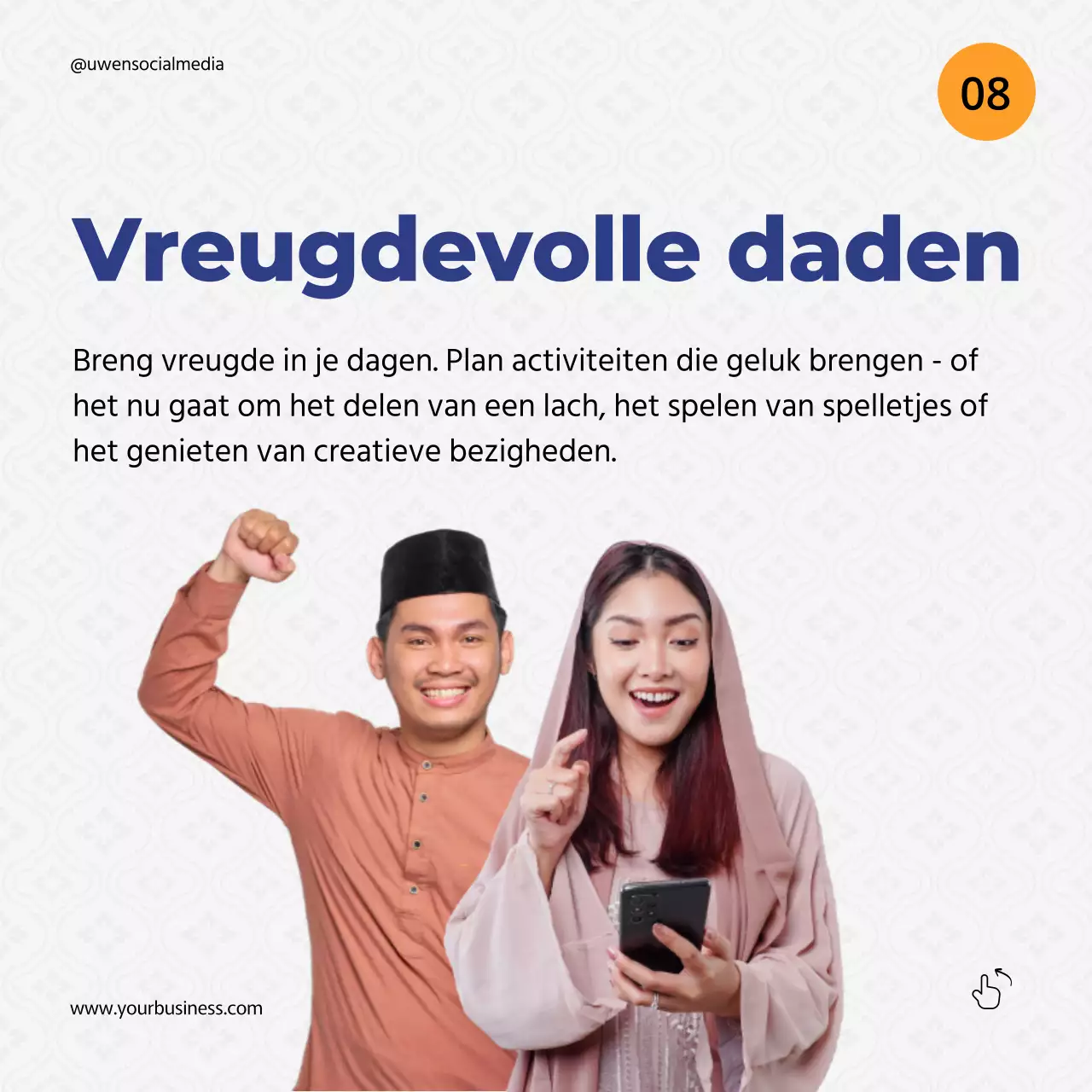 Blauw Oranje Eenvoudige Ramadan Tips Gids