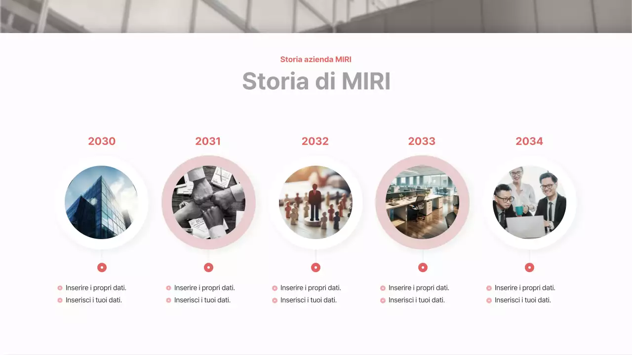 Un semplice prospetto aziendale in rosso