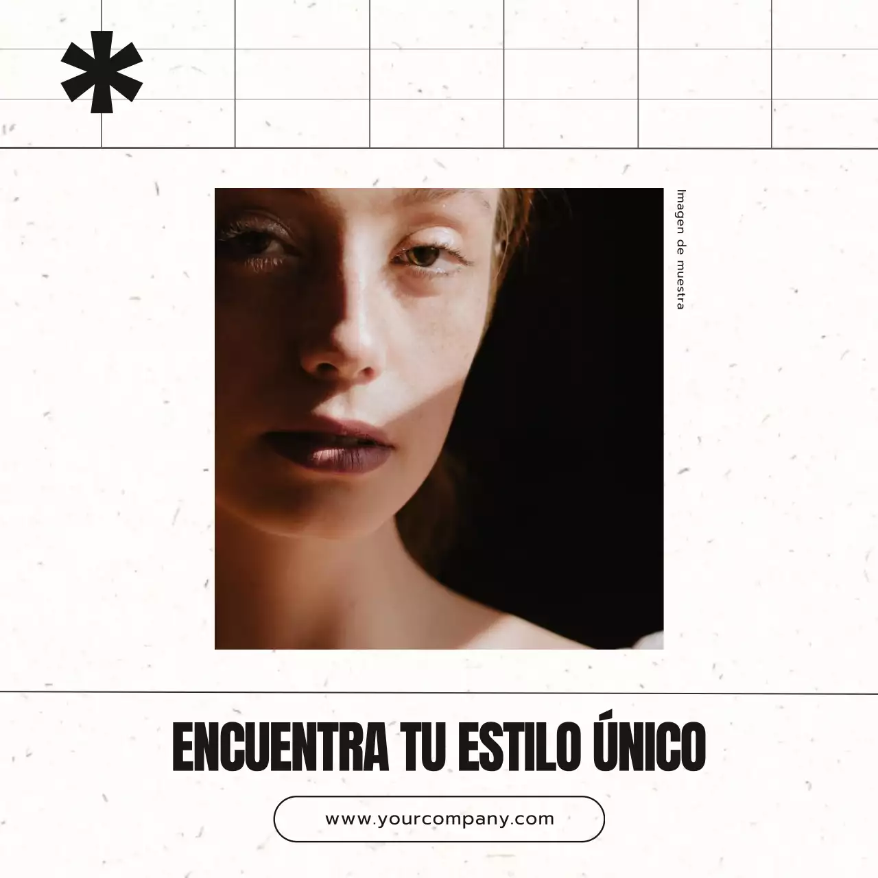 Anuncio de servicio de estilista de moda minimalista en gris y negro