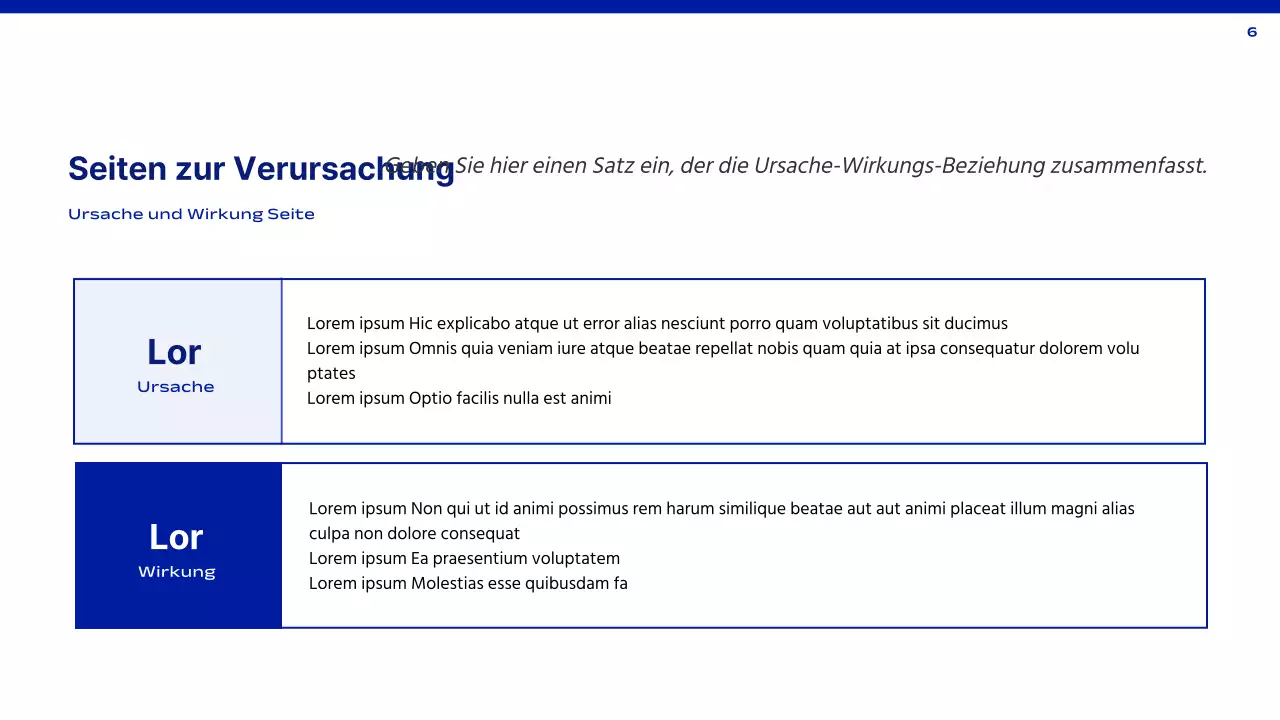 Ein einfacher Bericht in Blau und Weiß