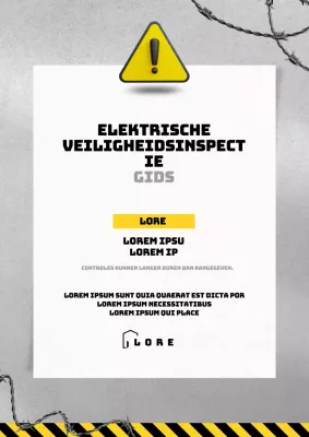 Elektrische veiligheidsinspecties gemarkeerd in zwart en geel