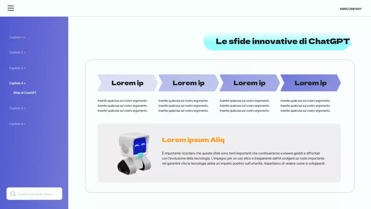 Una semplice introduzione blu e azzurra a ChatGPT