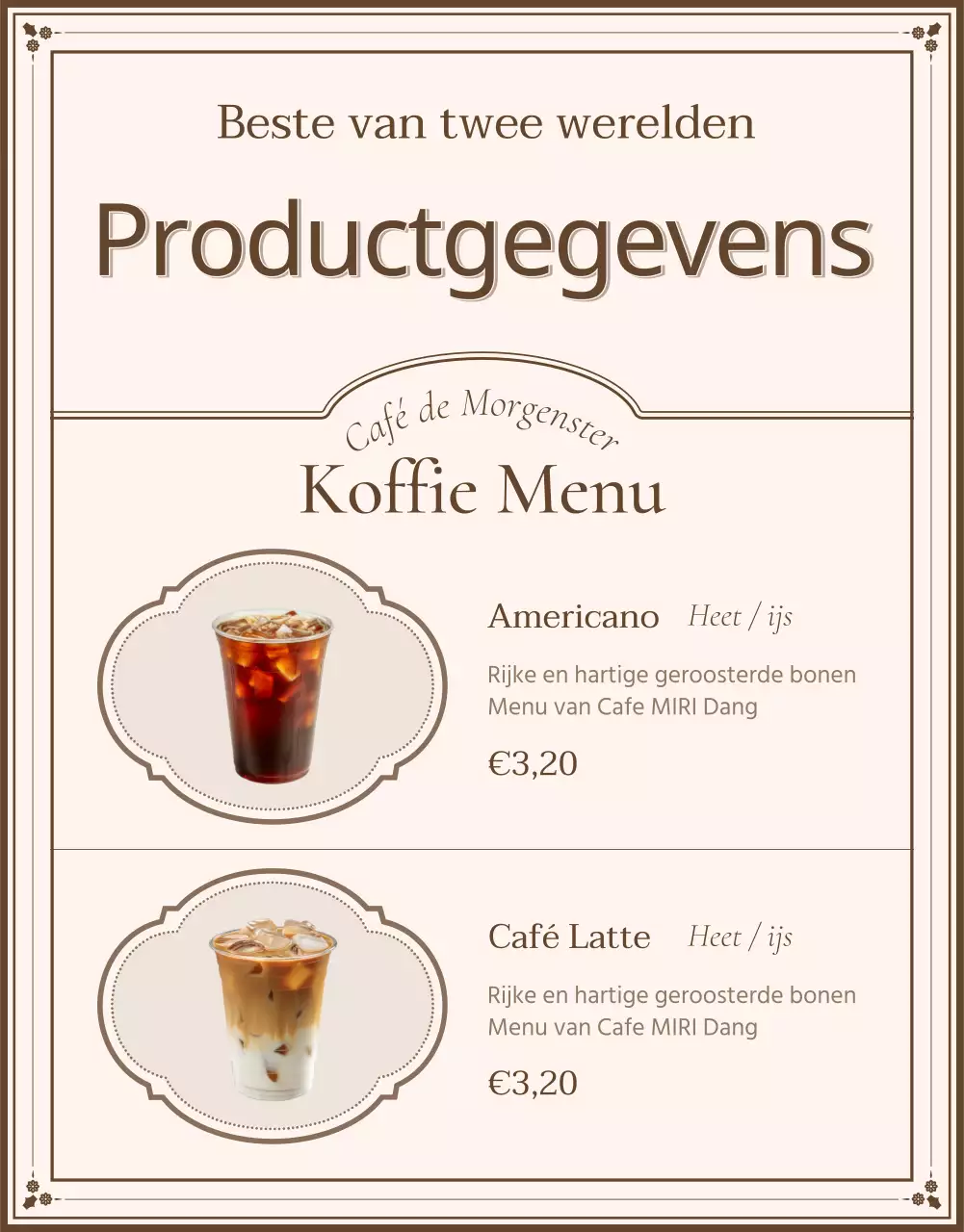 Productdetailbeschrijvingen of advertenties voor vintage detailpagina's in ivoor en beige