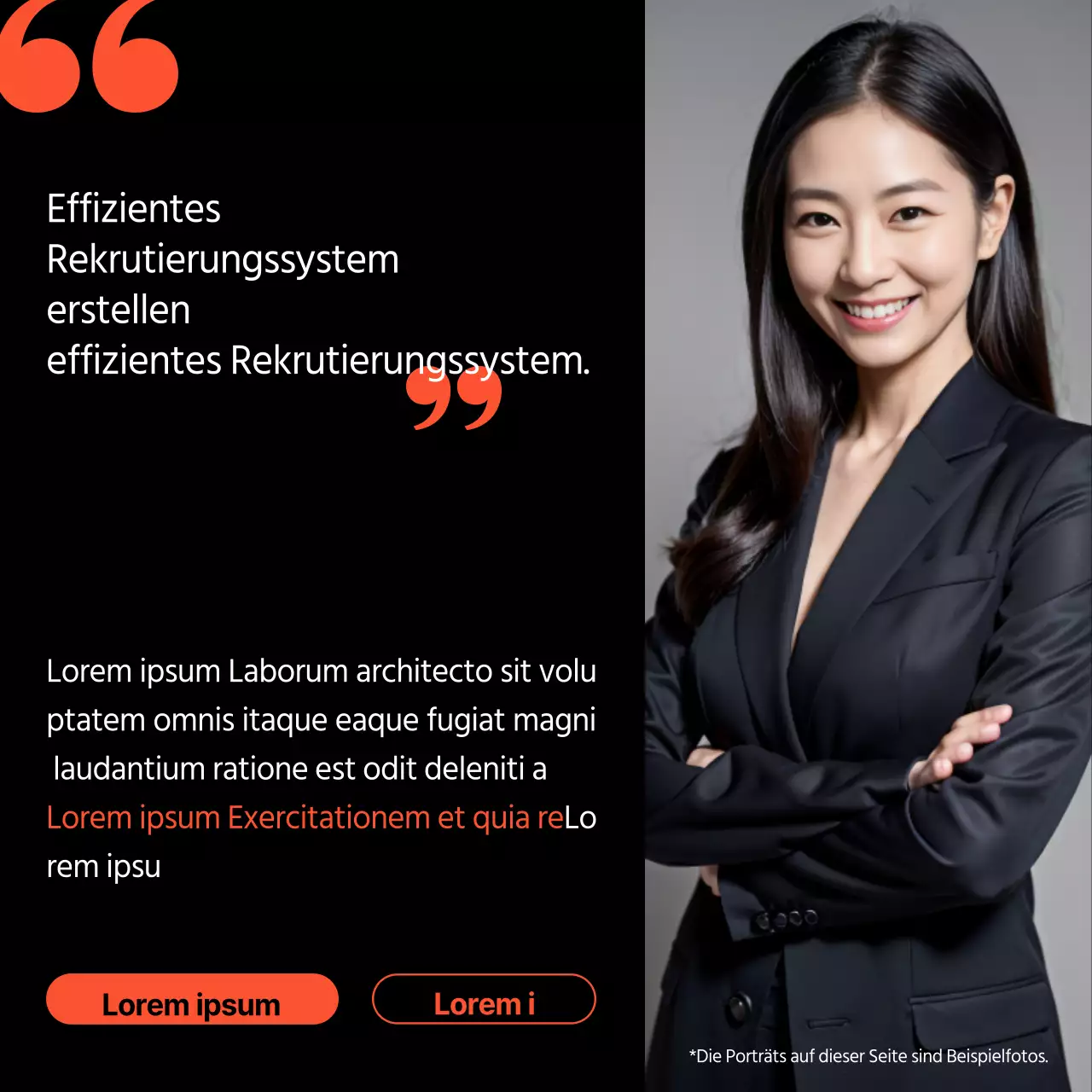 Erfolgsgeschichten von Kunden in Schwarz und Orange fördern