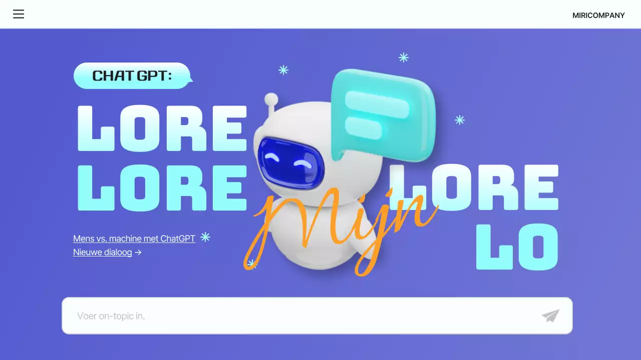 Een eenvoudige blauwe en lichtblauwe introductie tot ChatGPT