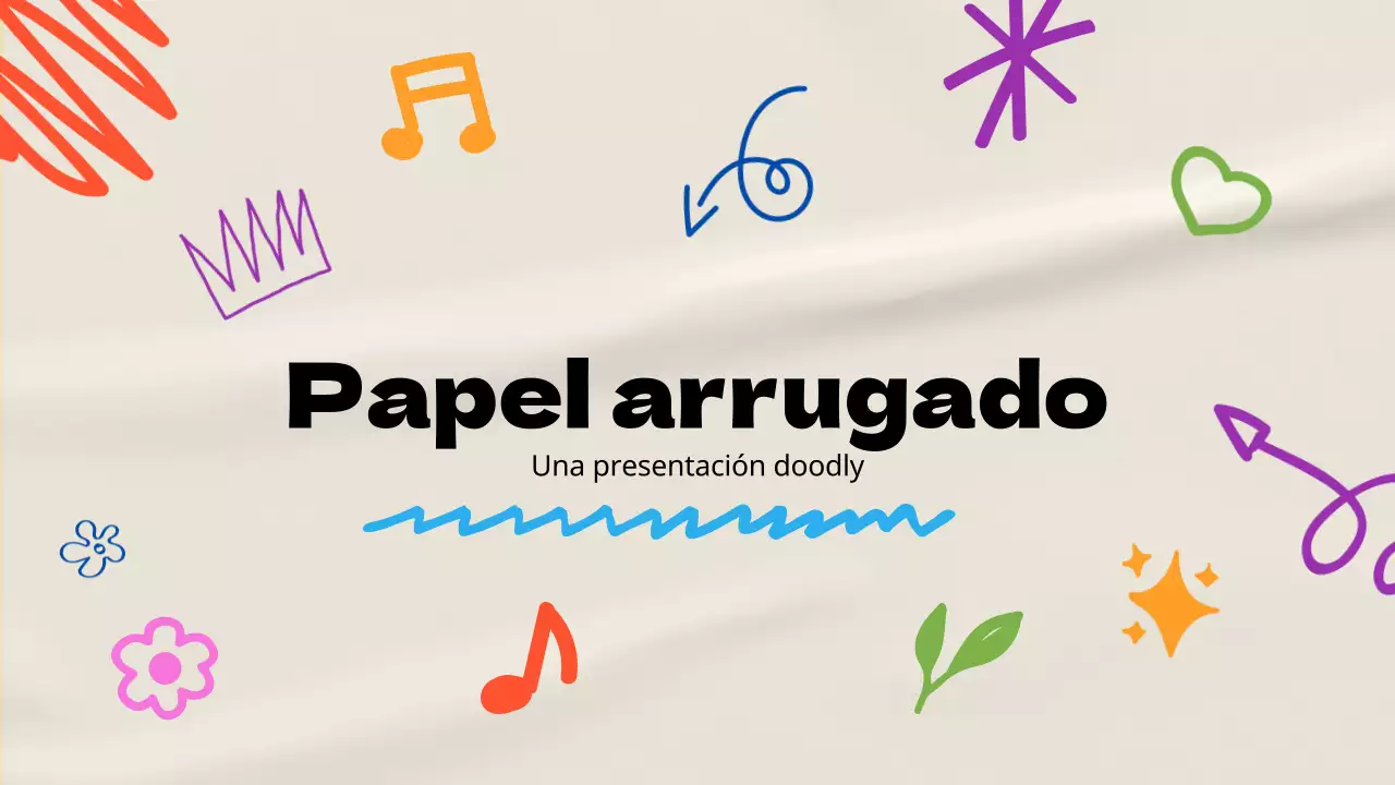 Beige Trendy Fun Papel arrugado Papel de aprendizaje