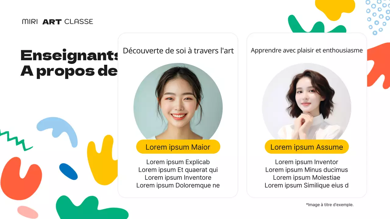 Un joli prospectus d'école d'art vert et orange