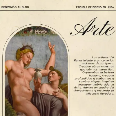 Negro Elegante Renacimiento Diseño Arte Blog Promoción