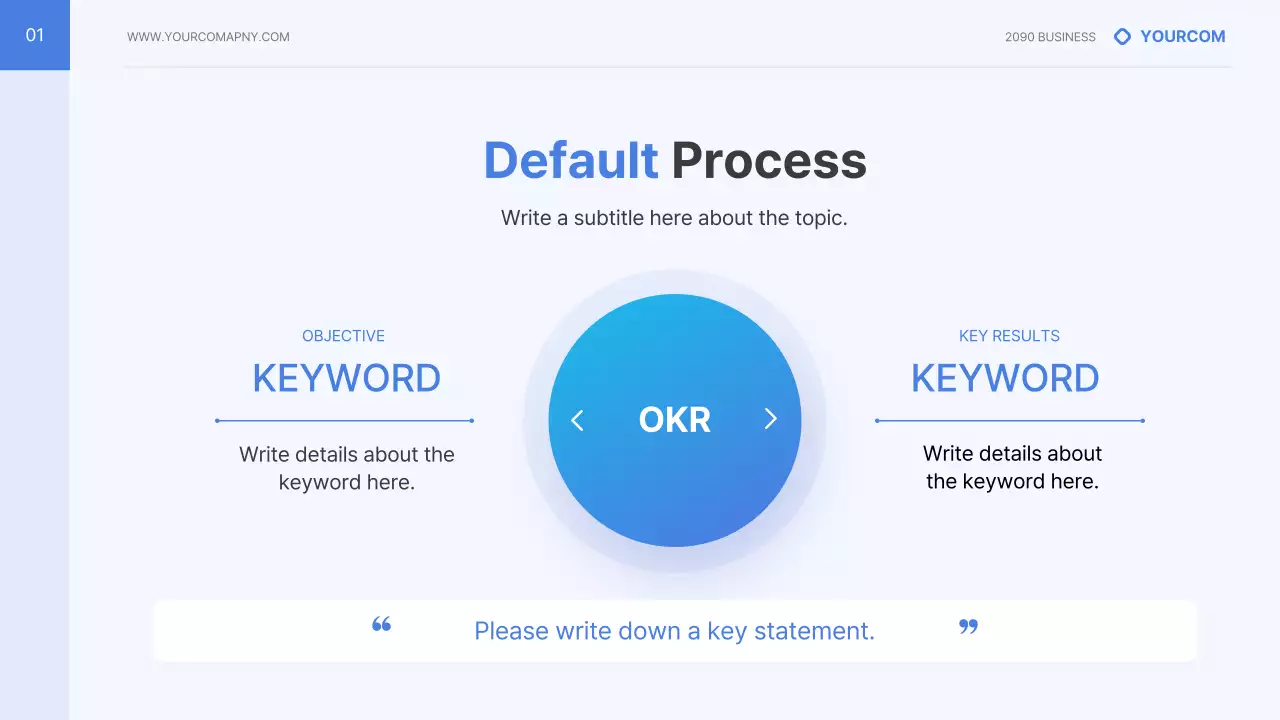 블루 모던 직원 가이드 프레젠테이션