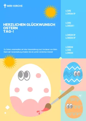 Werben Sie mit Gelb und Hellblau für Ihr Osterevent