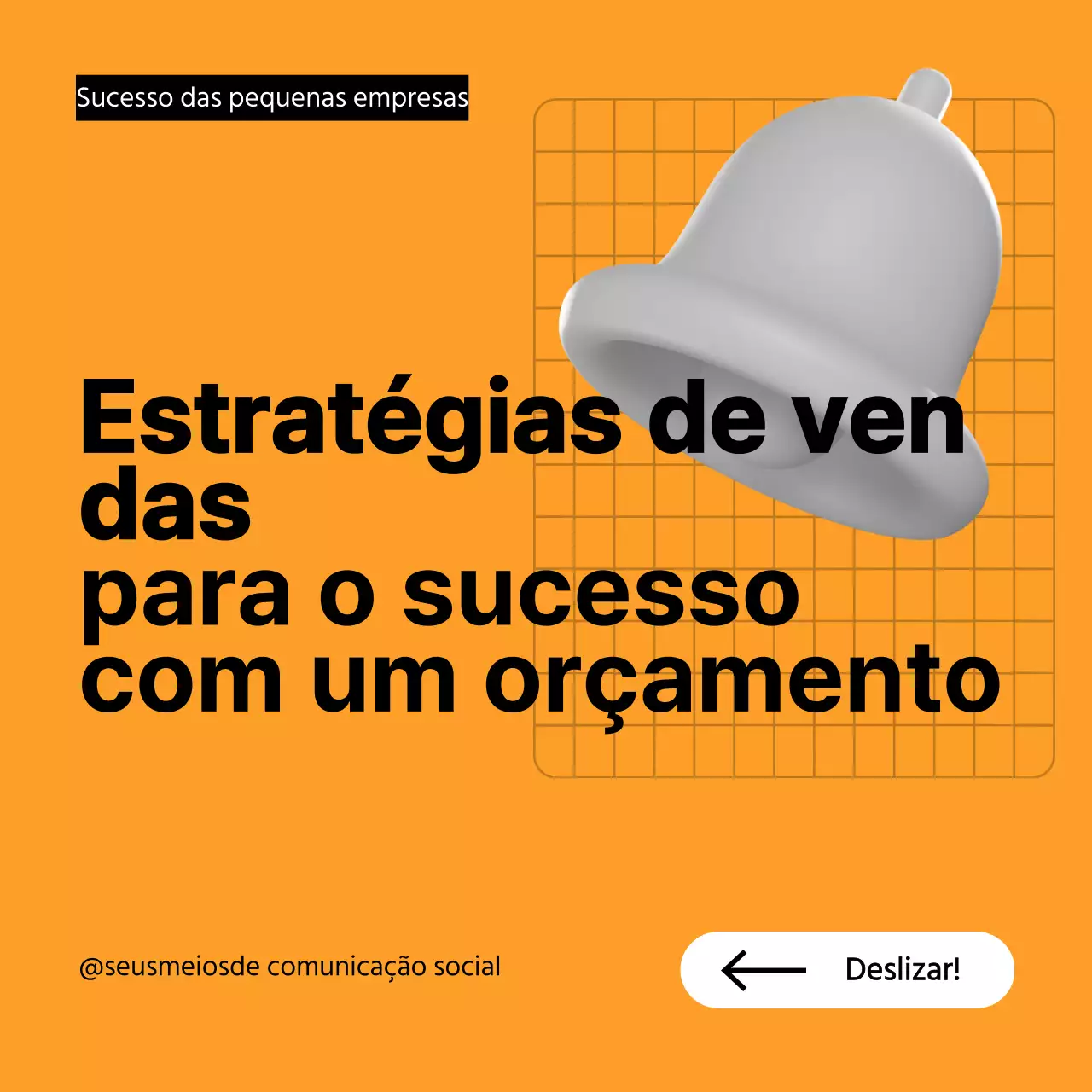 Guia de Estratégia de Vendas em Negrito Laranja e Cinzento para Pequenas Empresas