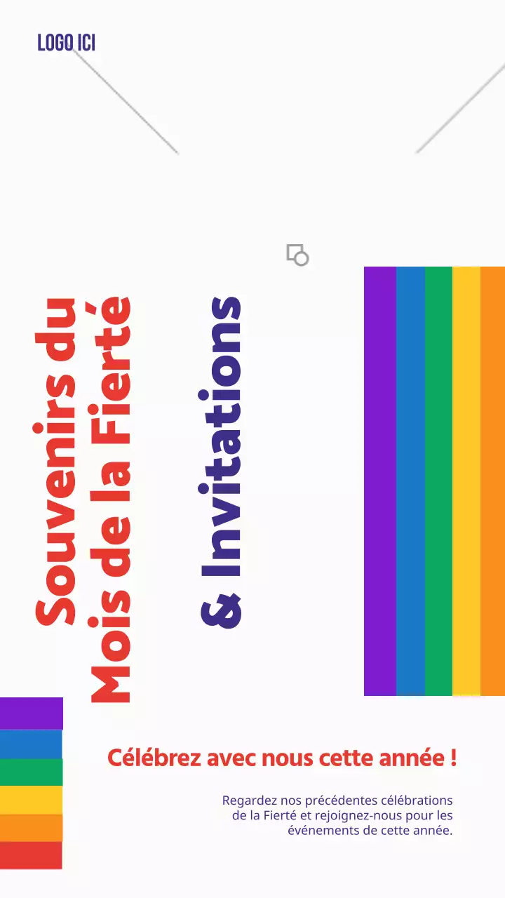Une simple invitation arc-en-ciel pour célébrer la journée de la fierté