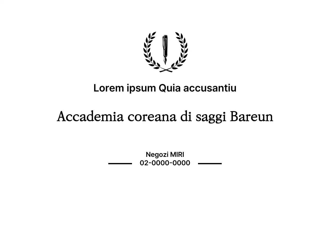 Il design della scuola trasmette peso con una disposizione pulita dei caratteri.
