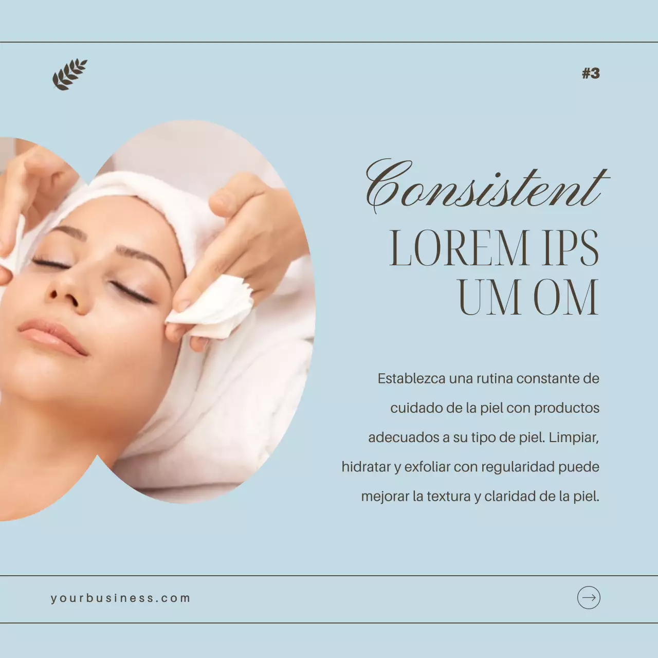 Guía de consejos secretos para un cuidado de la piel elegante en azul cielo y marrón
