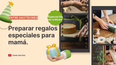 Entre bastidores de una sencilla celebración del Día de la Madre en beige y verde