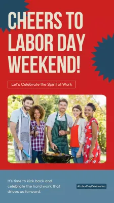 Red Retro Celebration Announcement Instagram Post