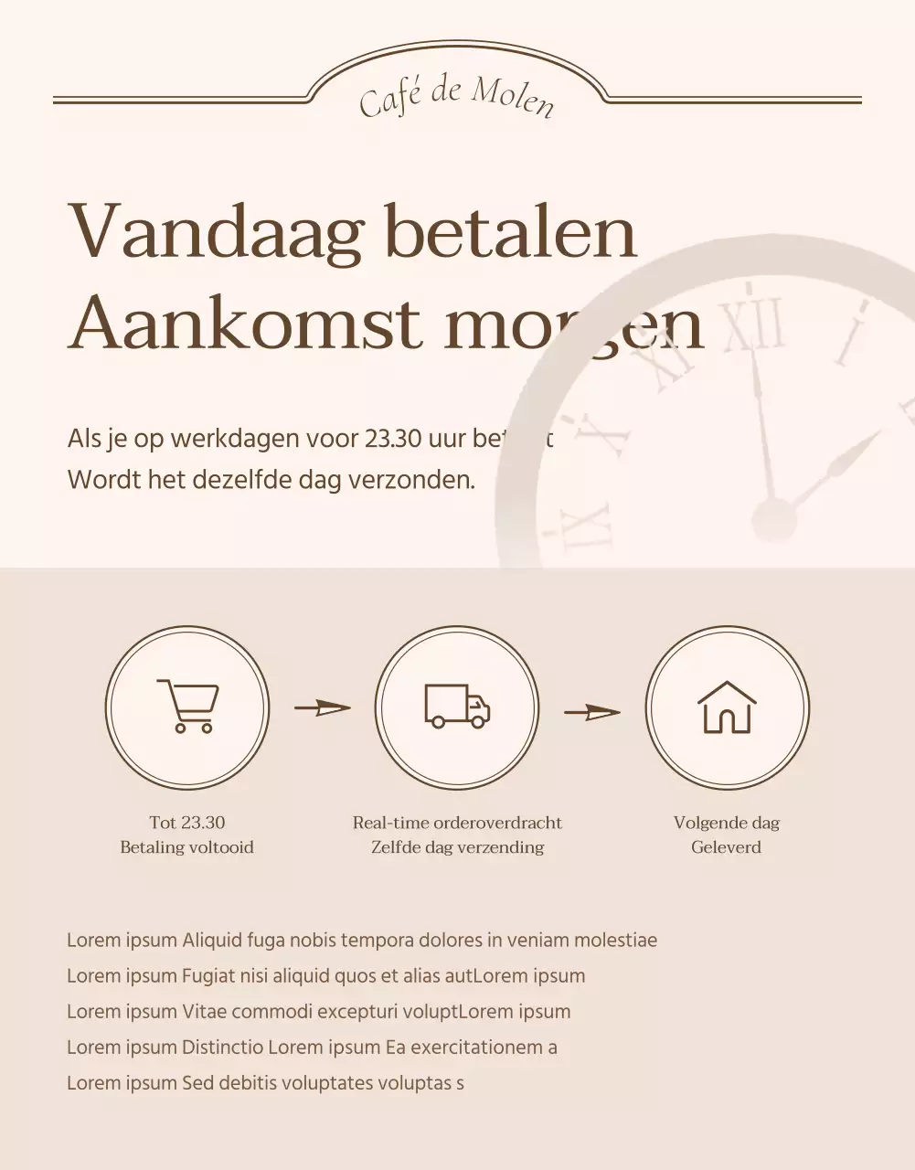 Instructies en waarschuwingen of advertenties voor vintage detailpagina's in ivoor en beige