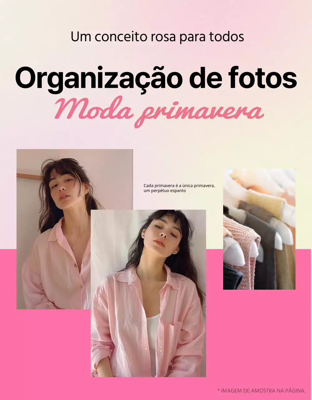 Promover um esquema pormenorizado de moda kitsch em cor-de-rosa