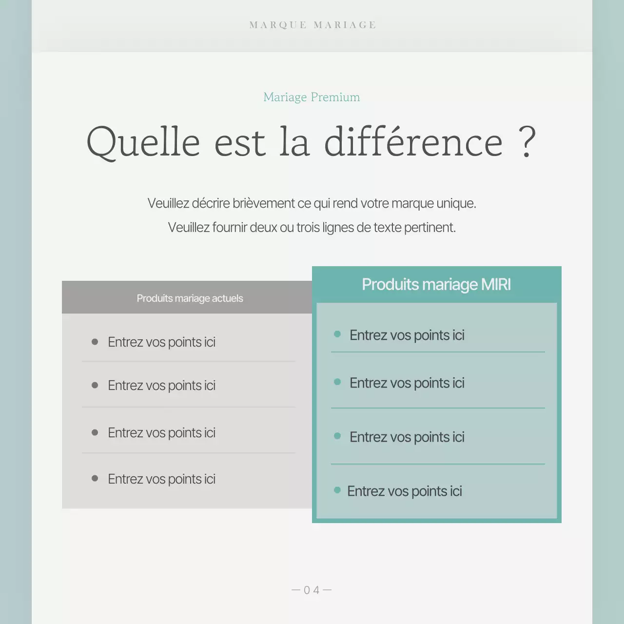 Promouvoir une marque de mariage simple en bleu clair