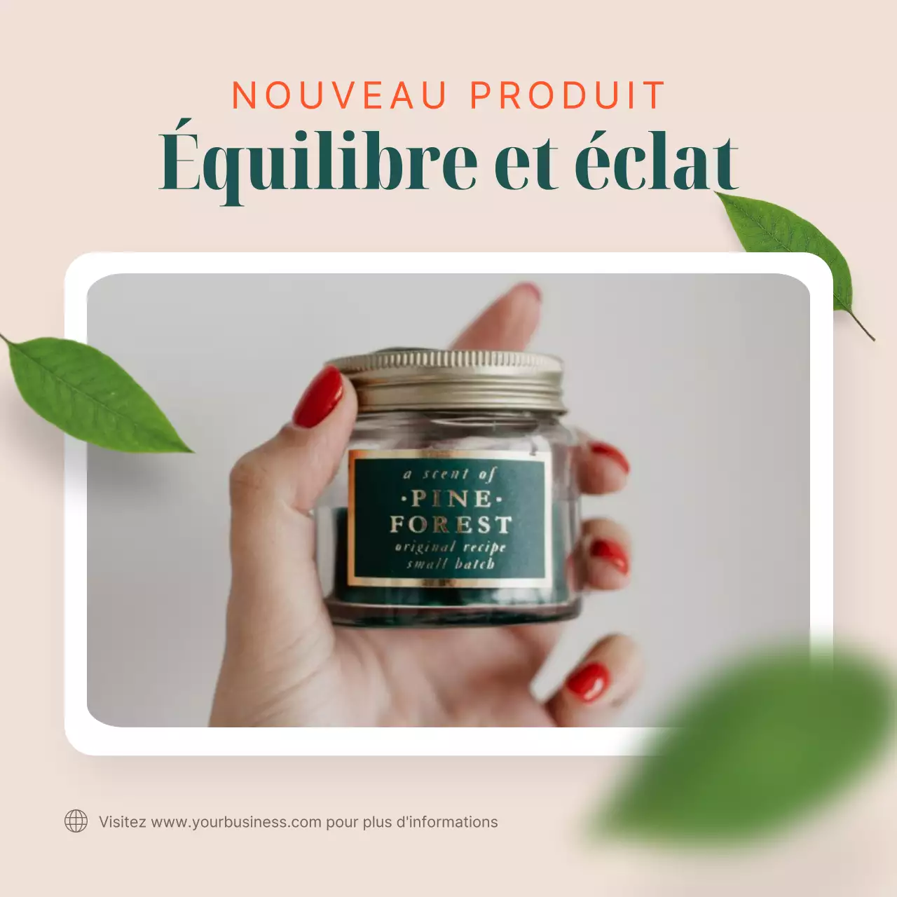 Publicité pour un nouveau produit de soins Beige et Green Minimal