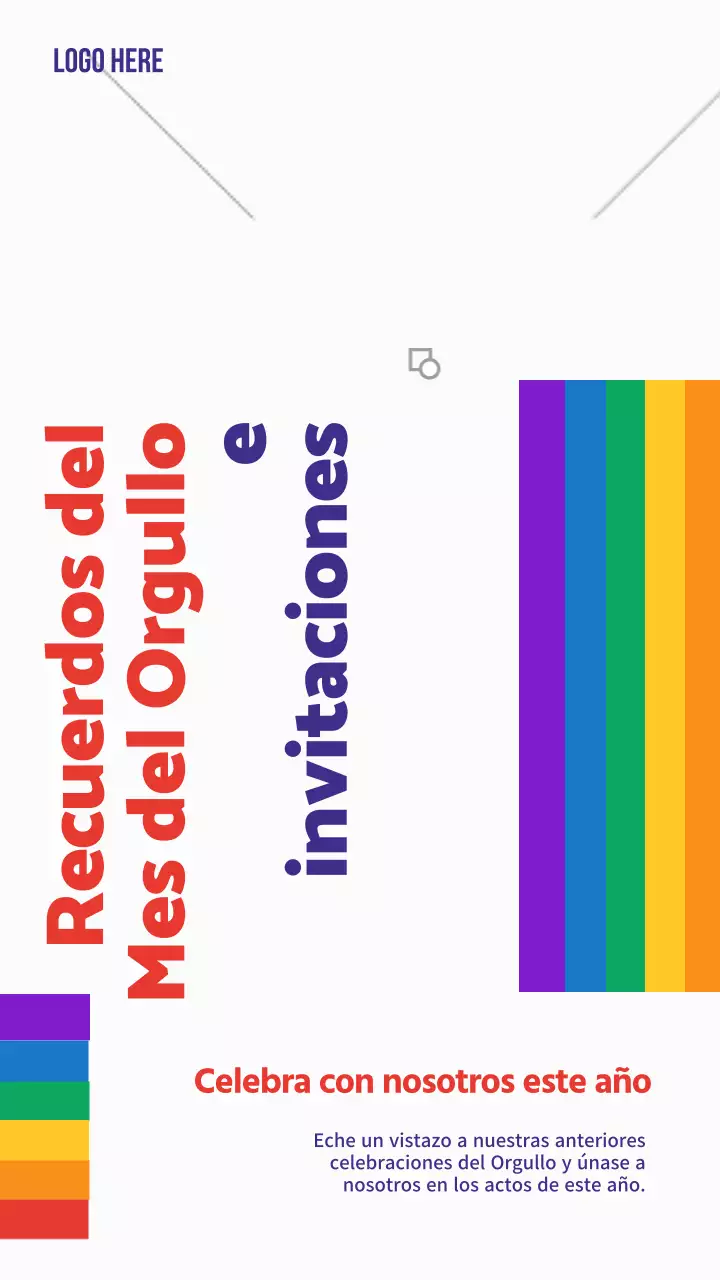 Una sencilla invitación arco iris para celebrar el Día del Orgullo