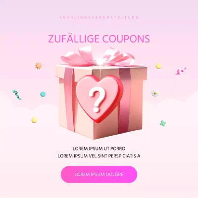 Eine moderne Frühlingsausverkaufsanzeige in Rosa und Lila