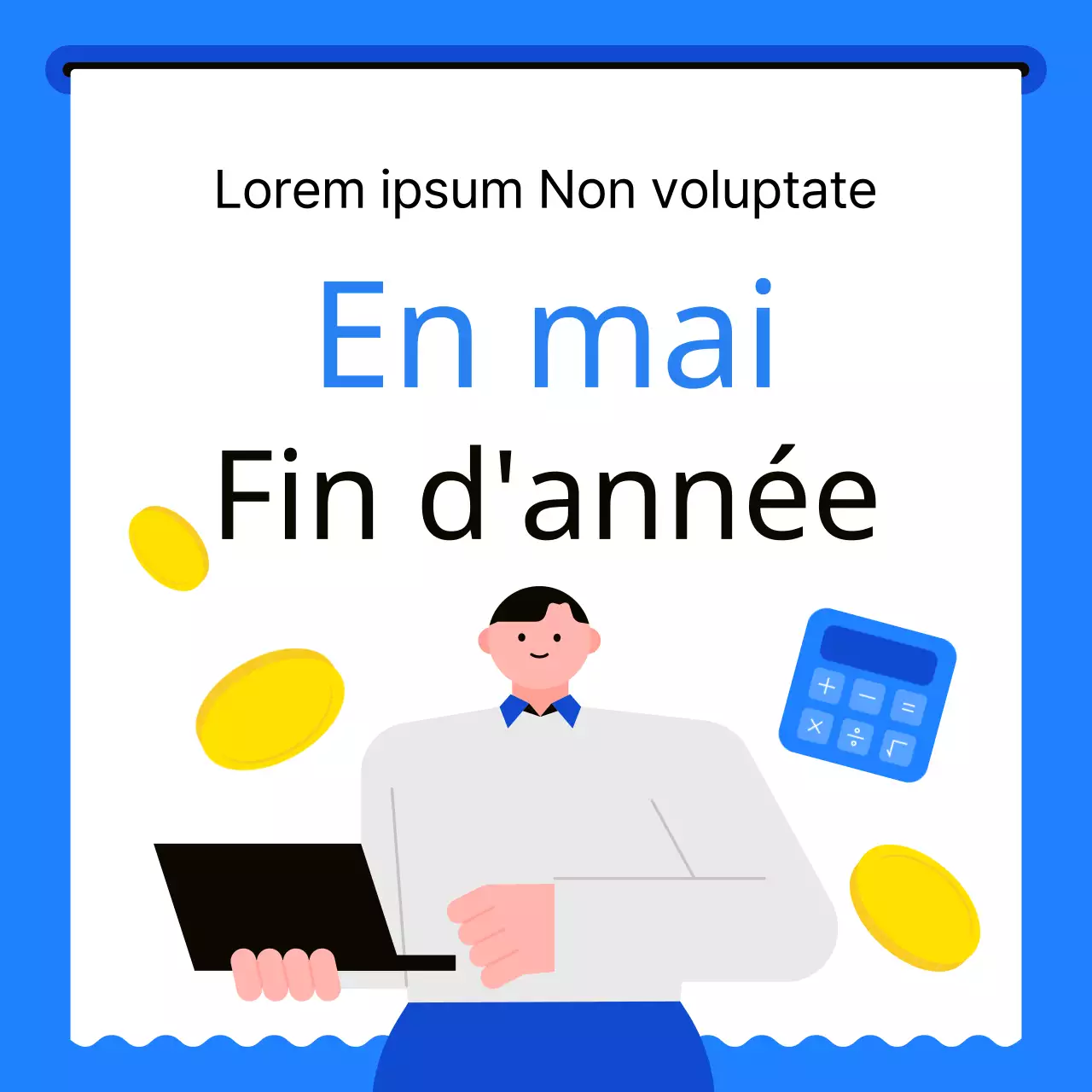 Une introduction minimaliste à la comptabilité fiscale en bleu et bleu clair