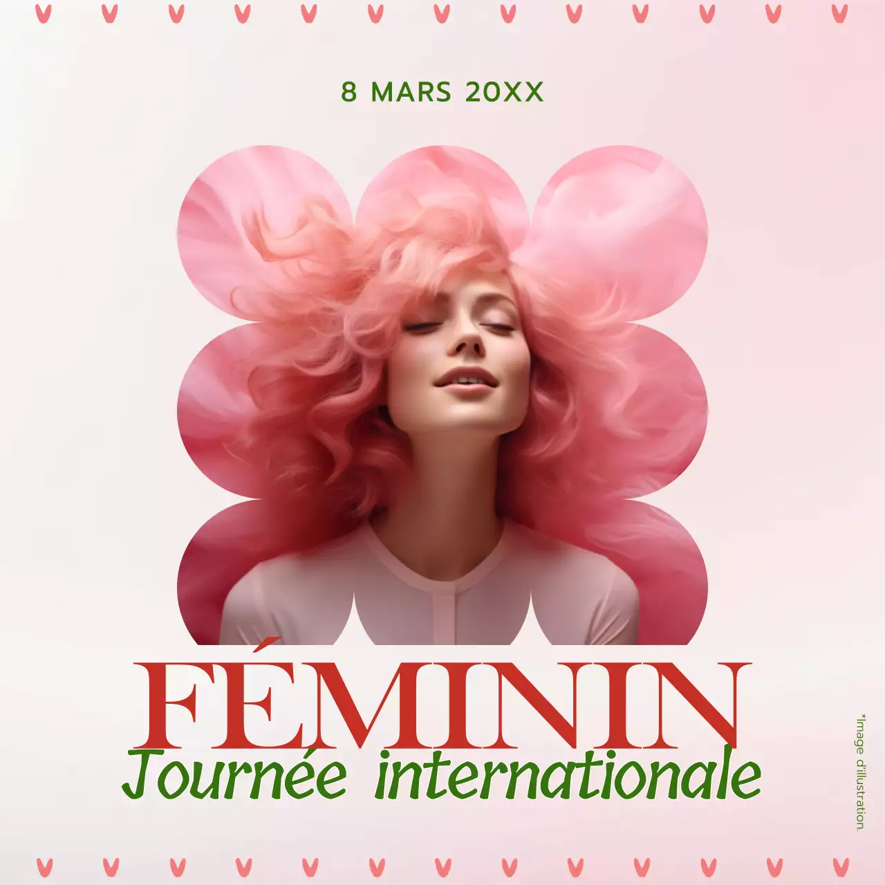 Campagne rose et rouge pour la Journée internationale de la femme