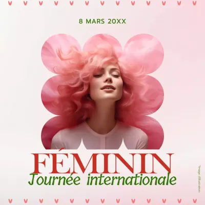 Campagne rose et rouge pour la Journée internationale de la femme