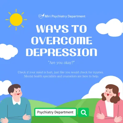 Blue Simple Mental Health Guide Social Media Post