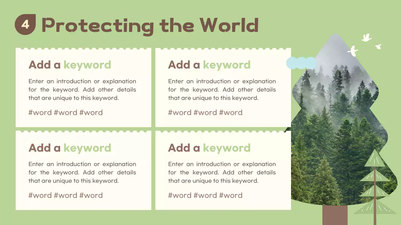 Green Nature Arbor Day Agenda Presentation