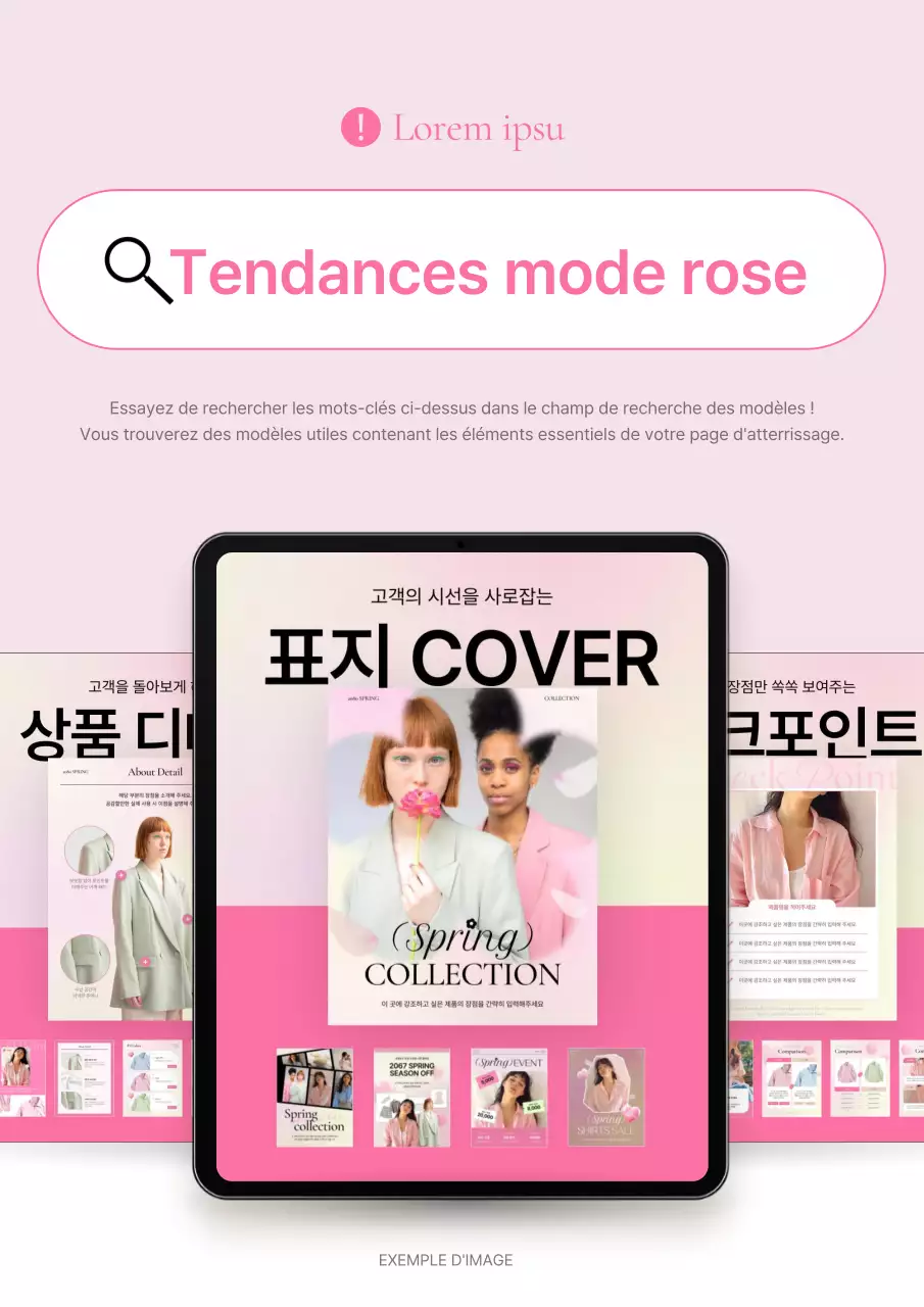 Promouvoir la mode printanière en rose Description du produit